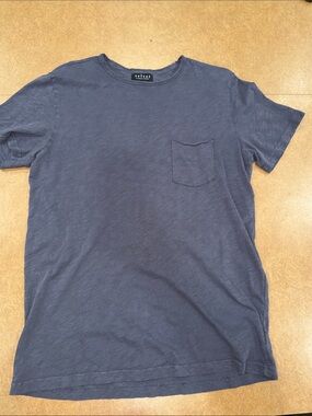 Velvet by Graham Men's Slate Blue Short Sleeve Pocket Tee • 100% Cotton